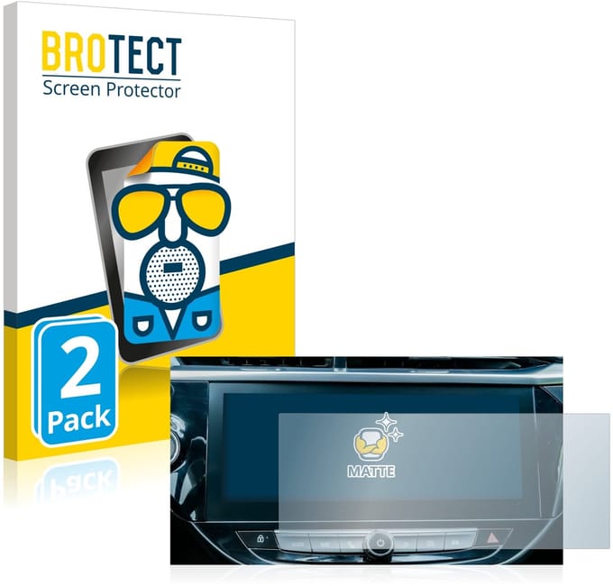 BROTECT - Screenprotector voor Opel Corsa-e 2020 Infotainment System 10" - Folie Beschermfolie matte 2 Stuks