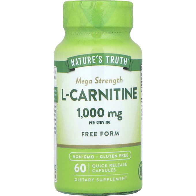 Nature's Truth, L-Carnitine, Méga Force, 1 000 mg, 60 Capsules à Libération Rapide (500 mg par gélule)