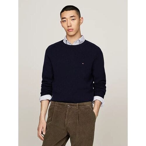 Regular fit pullover van lamswolmix