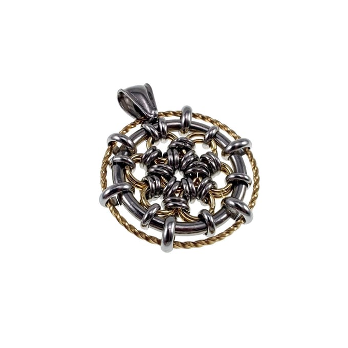 Ø30mm Bloem Hanger Dames - Bicolor RVS - Handgemaakt door esde2