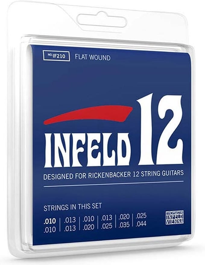 Thomastik Infeld THIF-210 snaren set 12 snaars Rickenbacker, flat wound, 010-044