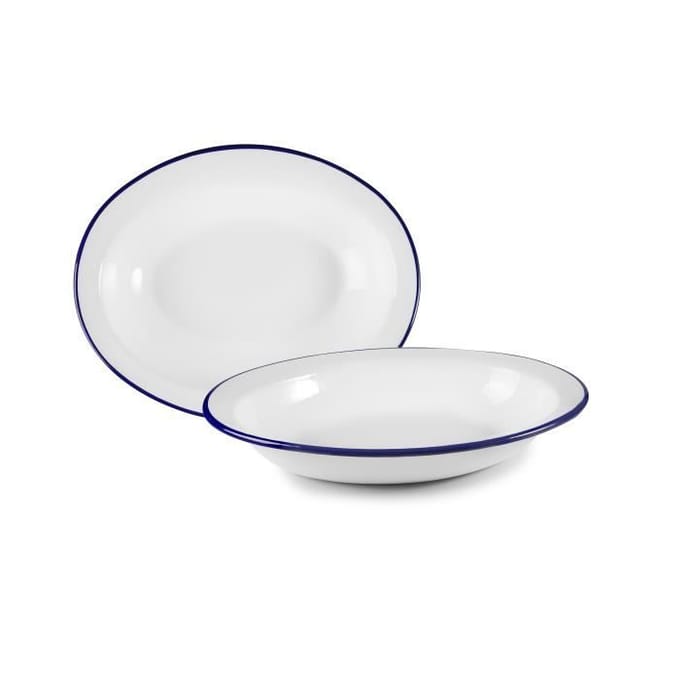 IBILI 905232 Plat Ovale Profonde, Acier, Blanc, 32 x 26 x 6 cm