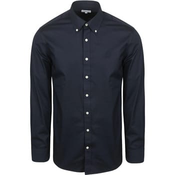 McGregor Stretch Poplin Shirt Navy Größe: S | Casual hemden Outlet | Herren | Blau