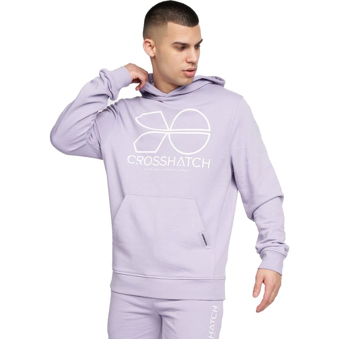 Crosshatch Heren Zieman Hoodie (Lichtpaars)