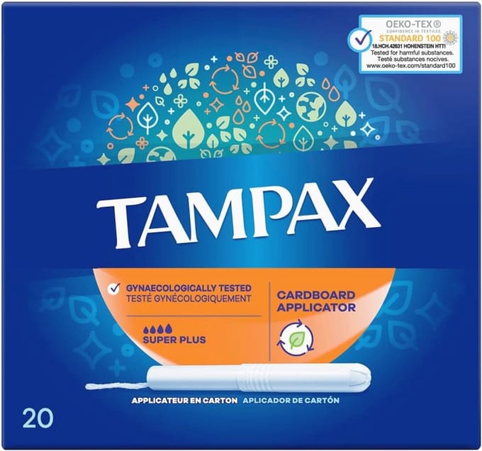 Super Plus Tampons met Kartonnen Applicator - Lekkagebescherming en Comfort - 20 Stuks