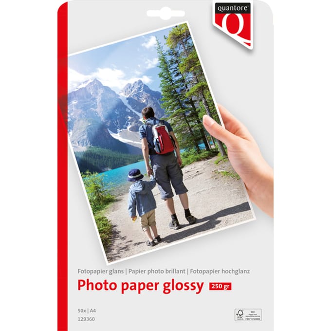 Quantore Fotopapier A4 - 250 gram - glans - pak à 50 vel