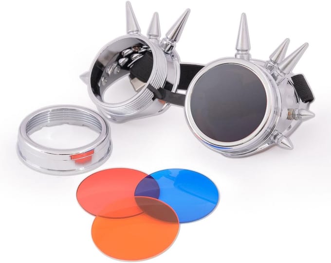 Steampunk Lasbril Rond - Veiligheidsbril voor Lassen, Cosplay en Feestaccessoire