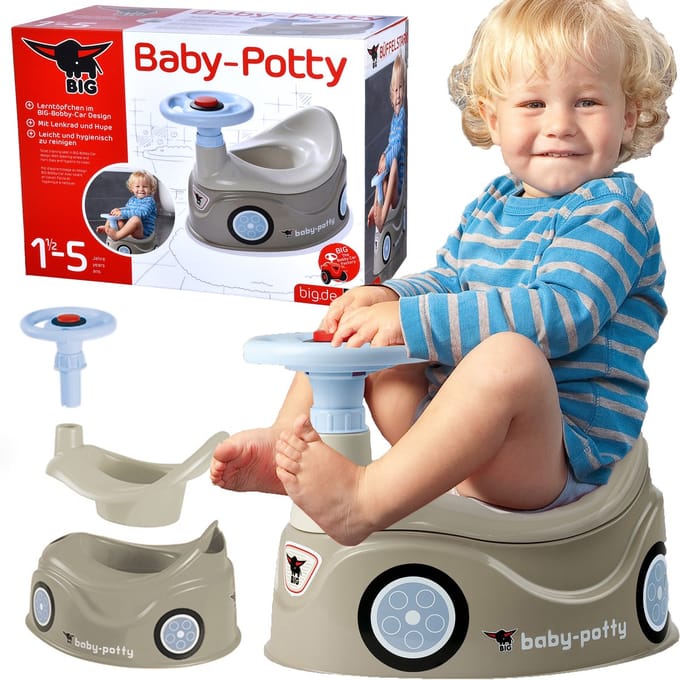 BIG Baby Potty Potty Pot with Gray Handlebar