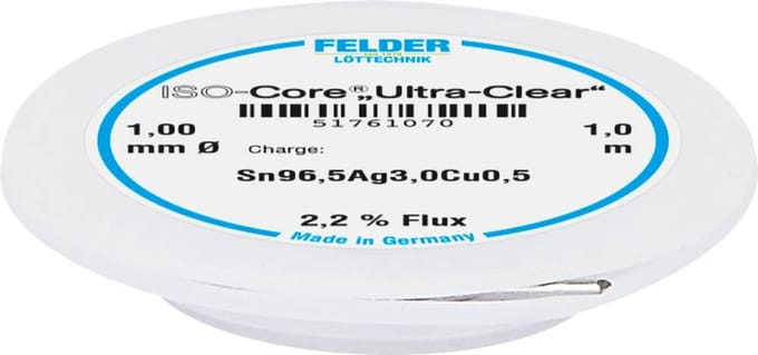 Felder ISO-Core Ultra Clear SAC305 Soldeertin Spoel Sn96,5Ag3Cu0,5 1 mm