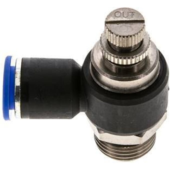 L-stuk Regelventiel 12 mm - G1/2'' Regeling-Uit Messing/Nylon