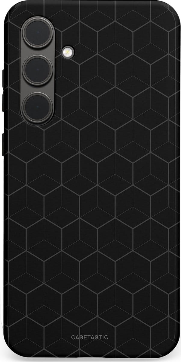 Casetastic hoesje geschikt voor Samsung Galaxy S24 Plus - Dubbellaagse bescherming - Hexago - Fashion Case - Zwart