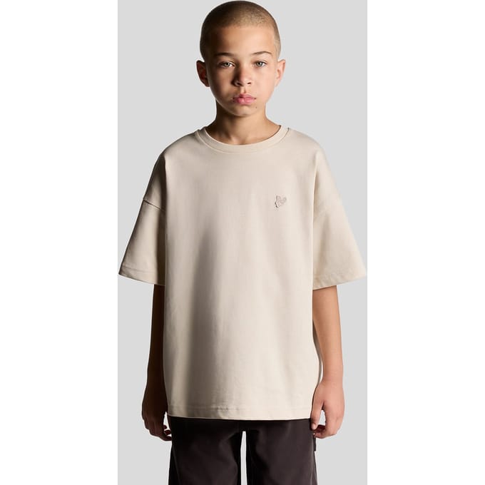 Lyle & Scott jongens zwaargewicht relaxed T-shirt - wit