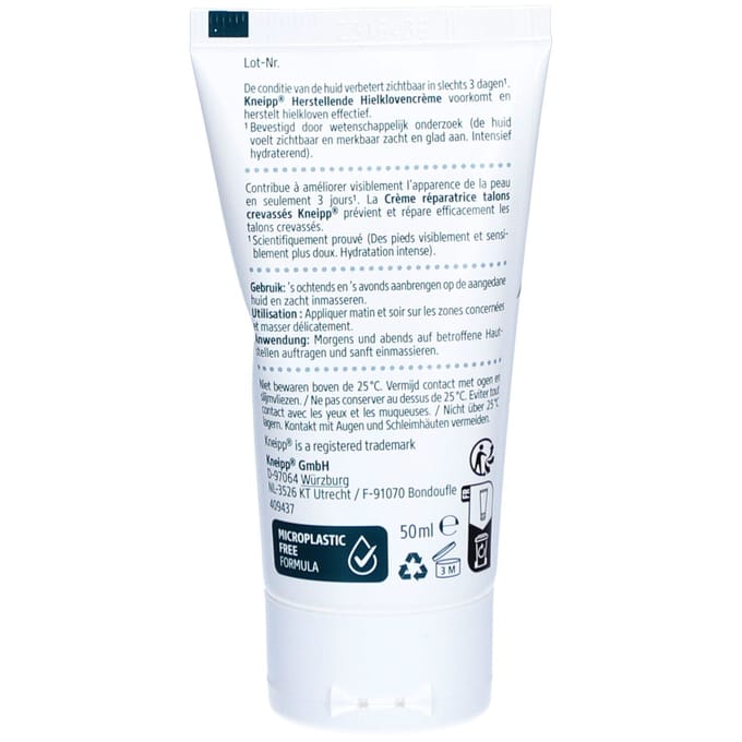 Kneipp Hielklovencrème - Met 30% ureum - Geschikt voor diabetici - 50ml