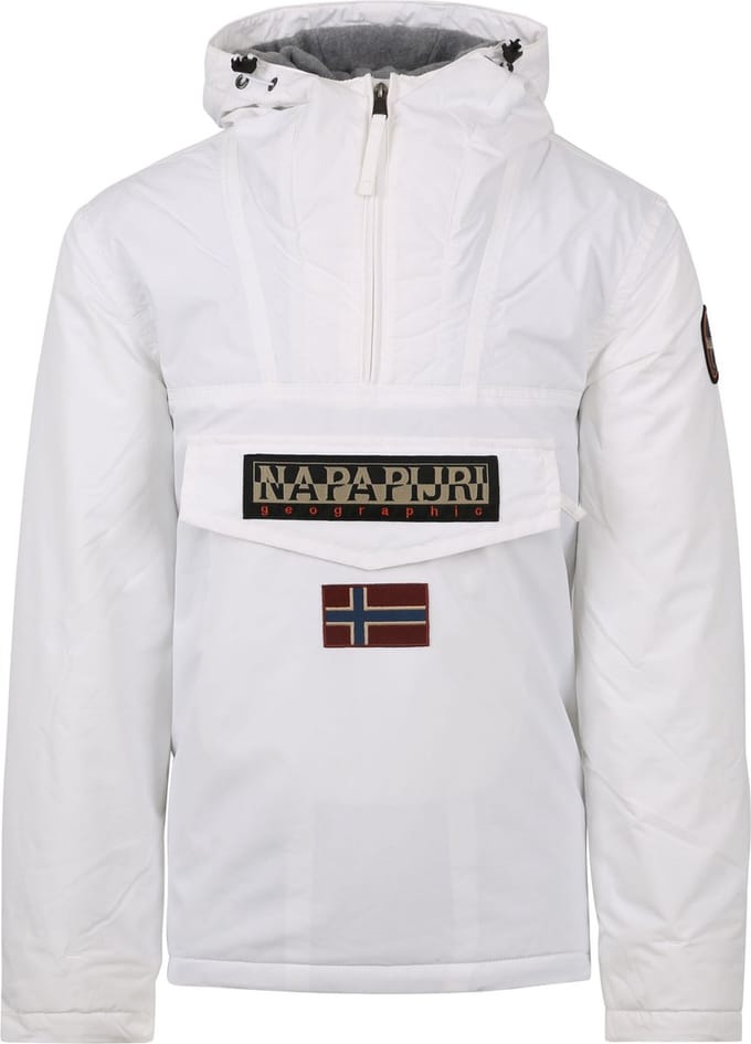 Napapijri - Rainforest Jas Wit - Heren - Maat M - Modern-fit