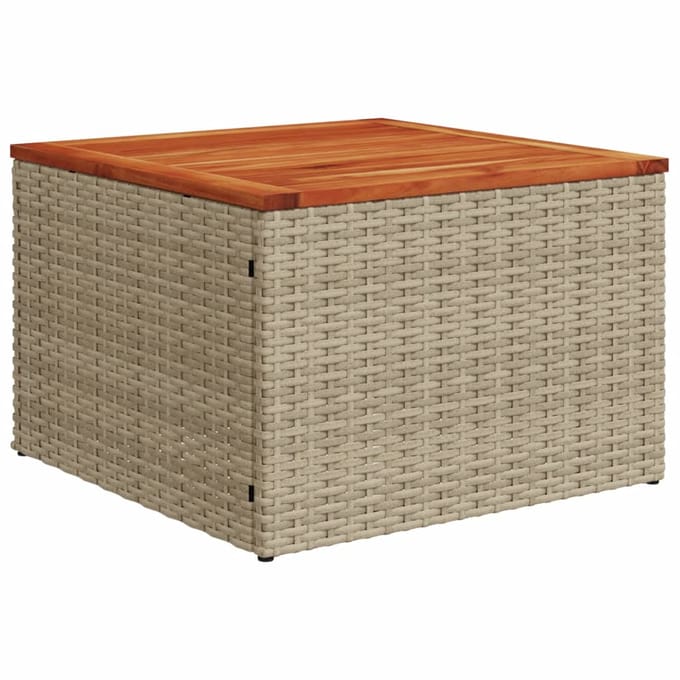 vidaXL - 7-delige - Loungeset - met - kussens - poly - rattan - beige
