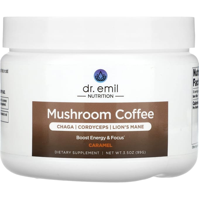 Dr. Emil Nutrition, Paddenstoelkoffie, Karamel, 99 gram (99 gram)
