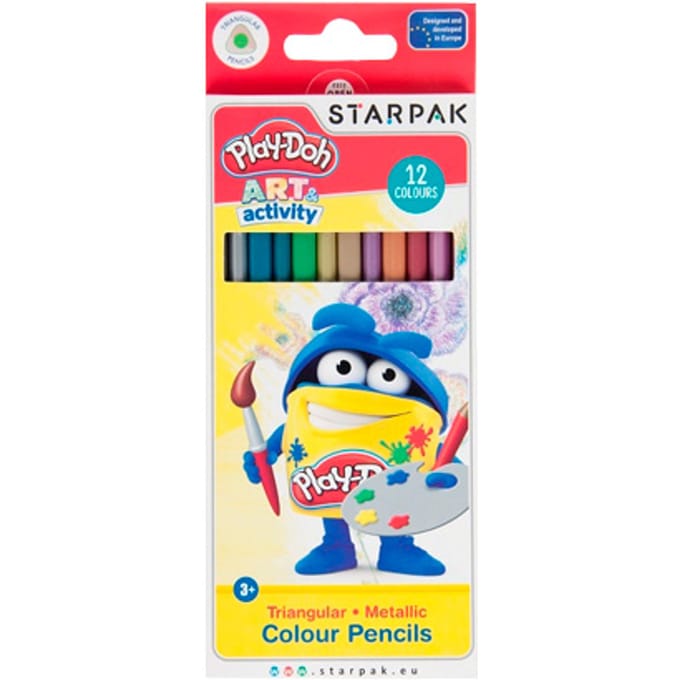 Play-Doh metallic krijtjes - 12 stuks