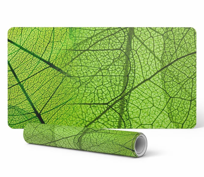 Gaming beschermende toetsenbord- en muismat Leaf Close-up 120x60 cm