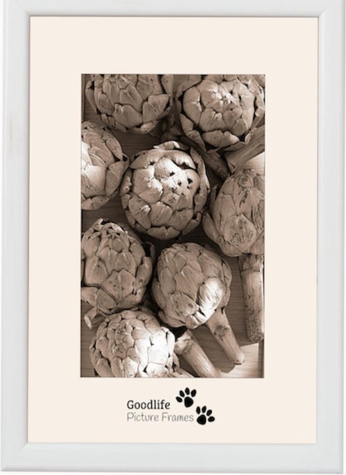 Fotolijst Merano 30x45 Wit - Normaal glas - 12 mm breed profiel - Goodlife Picture Frames