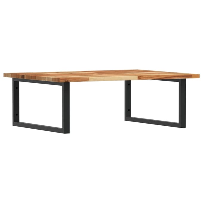 vidaXL - Badkamer - wandschap - staal - en - massief - acaciahout
