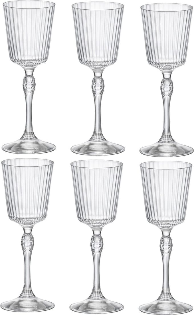 Bormioli Rocco America'20s Likeurglazen 8 cl / 80 ml Cordinal | Set van 6 Stuks | Geschikt voor Likeur en Digestief | Glas | Vaatwasserbestendig