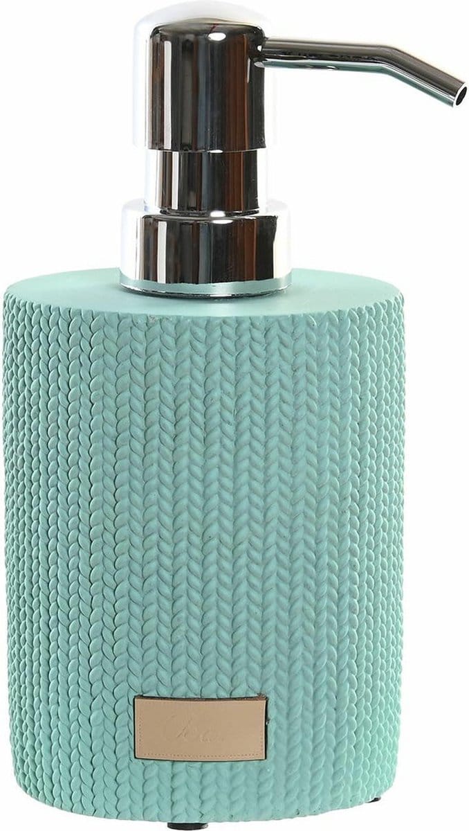 Items Zeeppompje/dispenser - 2x - mintgroen - keramiek - 10 x 16 cm - keuken/toilet/badkamer - lotionpompje