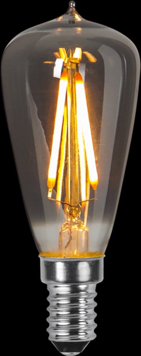 Kogellamp - E14 - 1.6W - Super Warm Wit <2200K - Filament - Rookglas