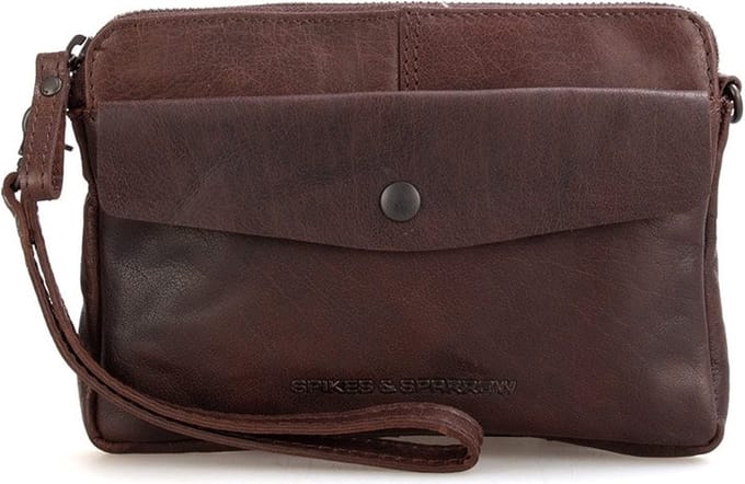Leren Crossbodytas / Clutch - Idaho - Donkerbruin