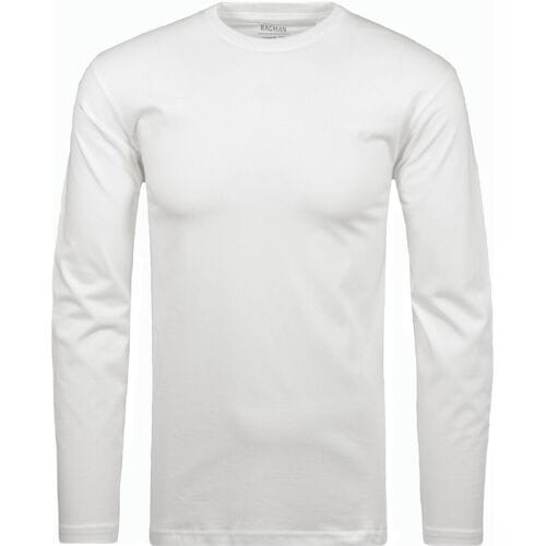 Ragman T-Shirt Long Sleeve Round Neck Cotton Wit / male