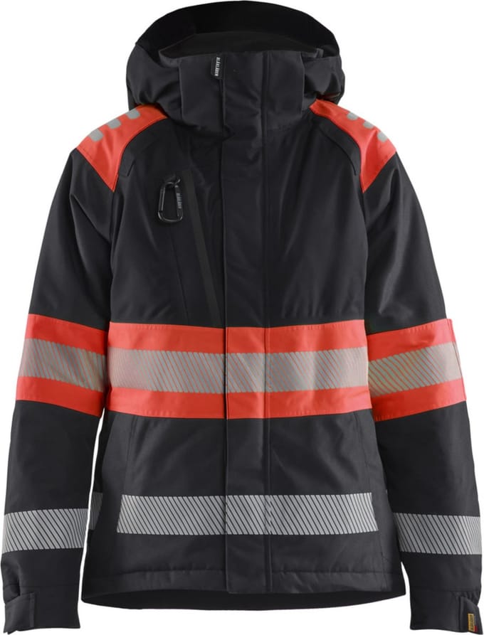 Blaklader 4470-1977 Dames Winterjas High Vis - Zwart/High Vis Rood - M