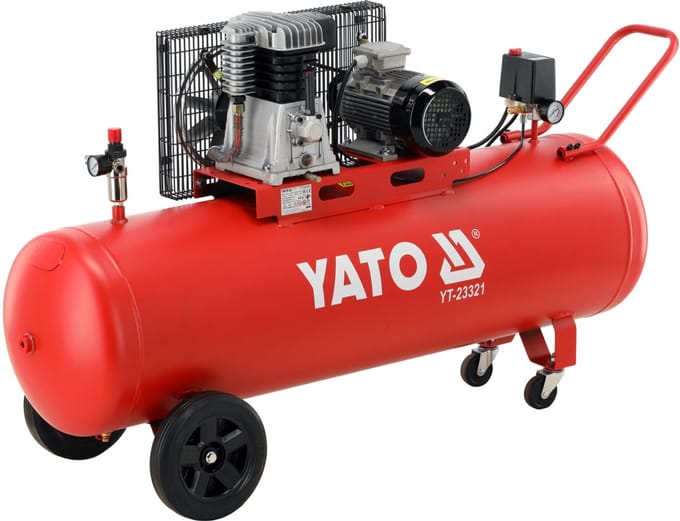 YATO 200 Liter Snaaraangedreven Compressor (400 Volt)