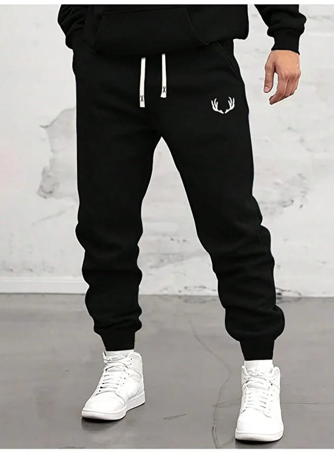 Joggingbroek Heren - Trainingsbroek - Katoen - Zwart - Maat L