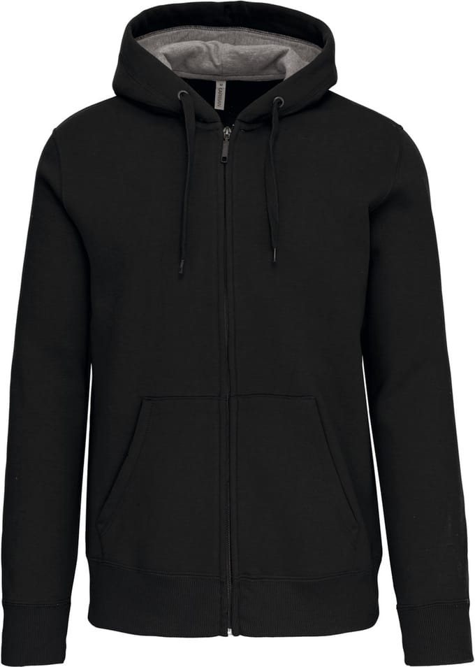 Kariban Hooded sweater met rits K444 - Black - L