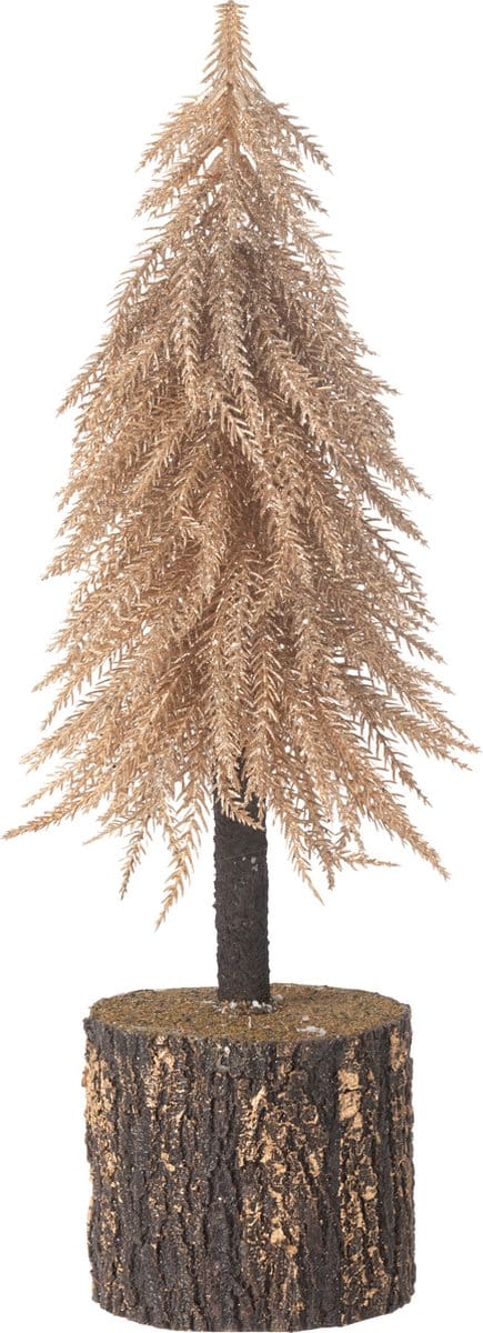 J-Line decoratie kerstboom - kunststof - koper - medium