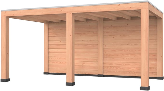 Douglas overkapping, 500 x 300, met achterwand, Westwood Modern Plus