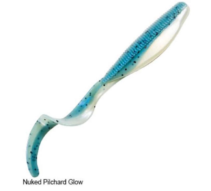 Zman Zacht kunstaas StreakZ Curly TailZ 5 Inch 4/Pack Nuked Pilchard Glow (9603) gray