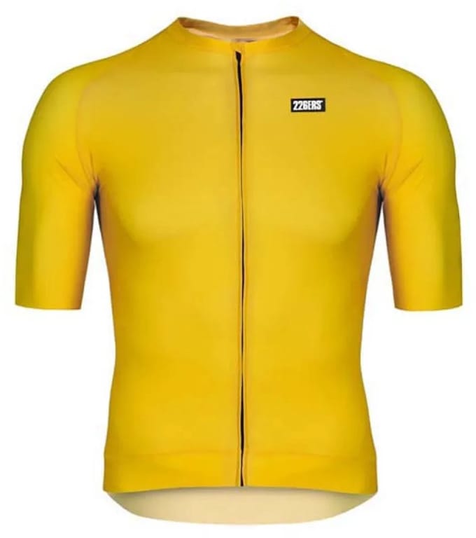 226ers Color Block Korte Mouw Wielertrui Geel M Man