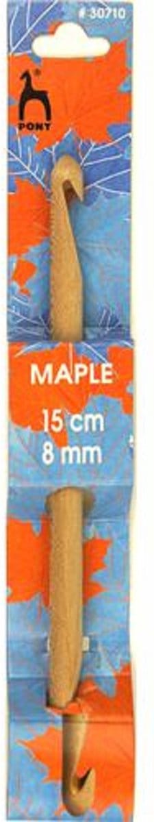 Tunische haaknaald 8 mm 15 cm hout