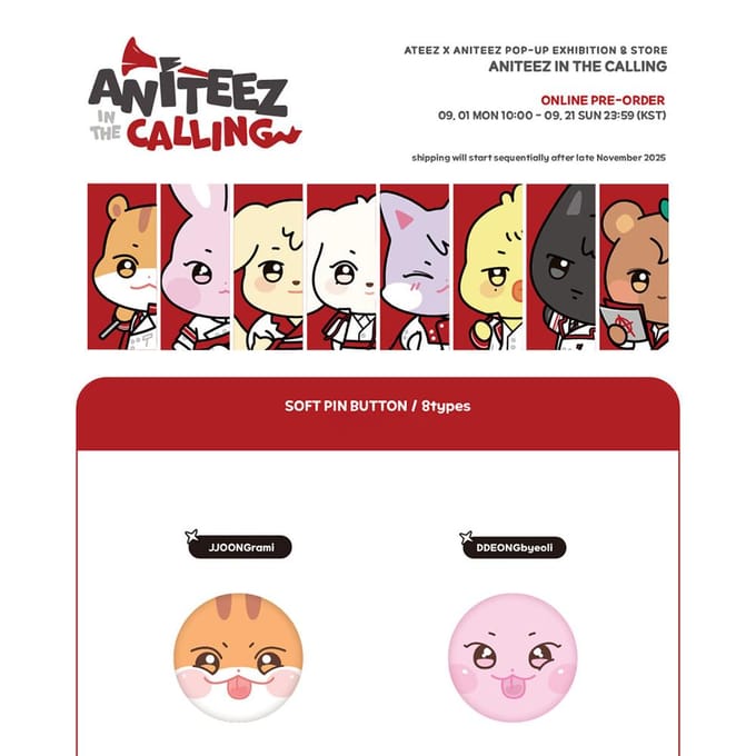 ATEEZ - [ANITEEZ IN THE CALLING] Zachte Speldknop TYUdeongi