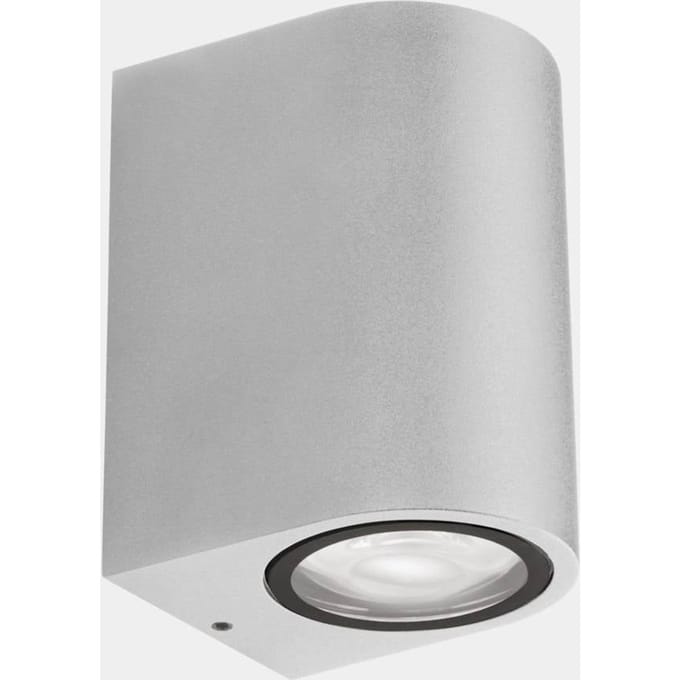 LEDS-C4 LED buiten wandlamp Eko Single, wit, breedte 7 cm, aluminium