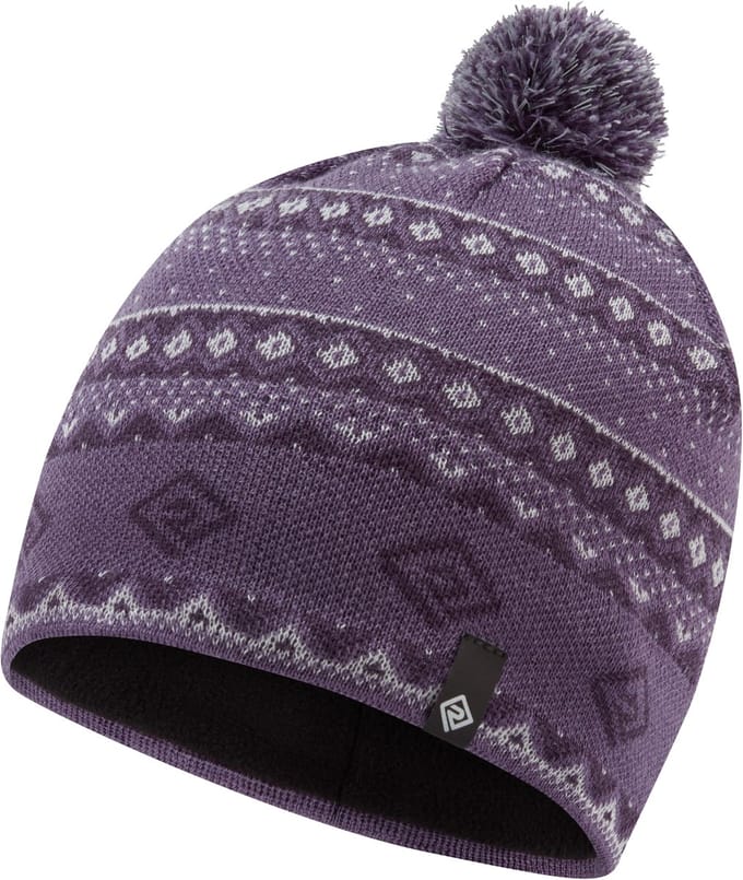 Ronhill | Winter Bobble Hat | HardloopMuts | Purple/White | One Size