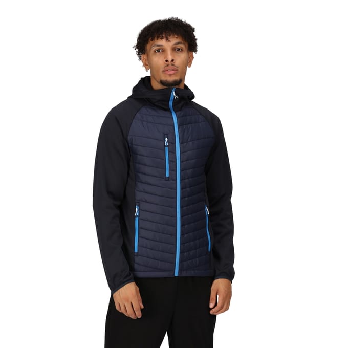 Regatta Heren Navigate Hybride Hooded Jacket (Marine / Frans Blauw)