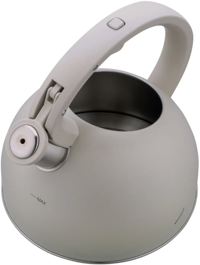 Klausberg 7912 - Fluitketel met fluit - 2.5 liter - RVS - grijs