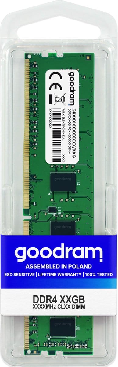 GOODRAM DDR4-2666 - 8GB - CL19 - Single Channel (1 pcs) - Groen