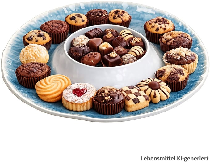 JO Serveerplaat Ø35,5 cm Blauw & Wit van Melamine – 177602400