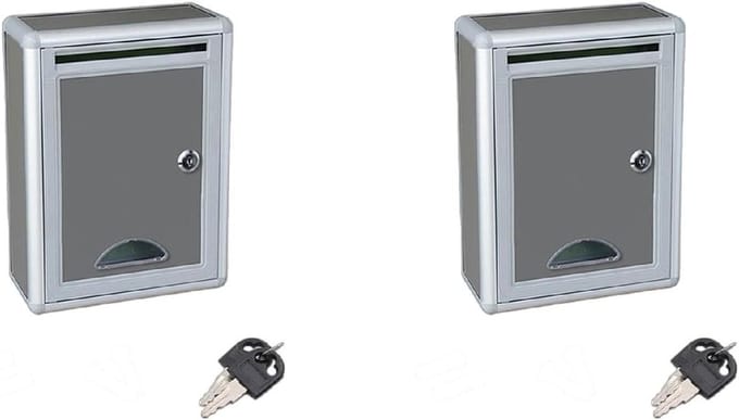 Afsluitbare Brievenbus - Postkast Wandmontage - Veilig Post Ontvangen - Grote Capaciteit - 21.5 x 10.5 x 28.5 cm - Zilver