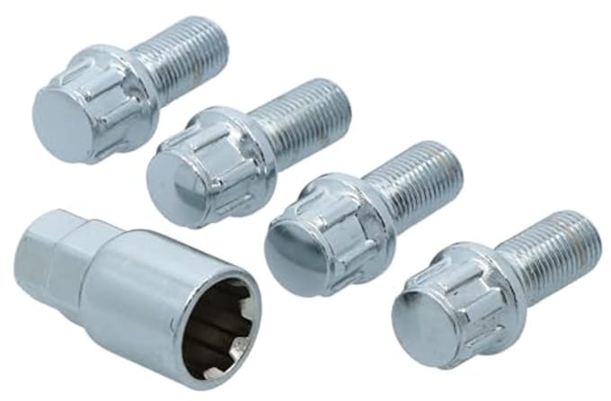 Velgenslot Diefstalbeveiliging Set van 4 met Adapter