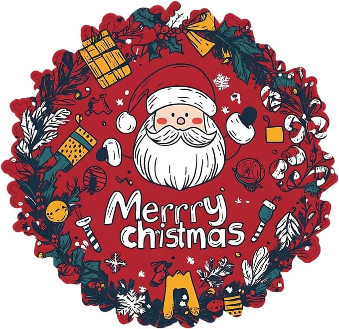 Houten Puzzel - Kerst Thema Puzzel - Ontspanning Thuis - Kroonvorm Ontwerp - 20 x 15 cm - Uniek