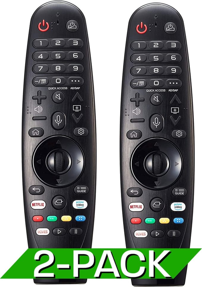 2x Afstandsbediening - Geschikt voor LG Smart TV (AN-MR20GA) Magic - Remote Control