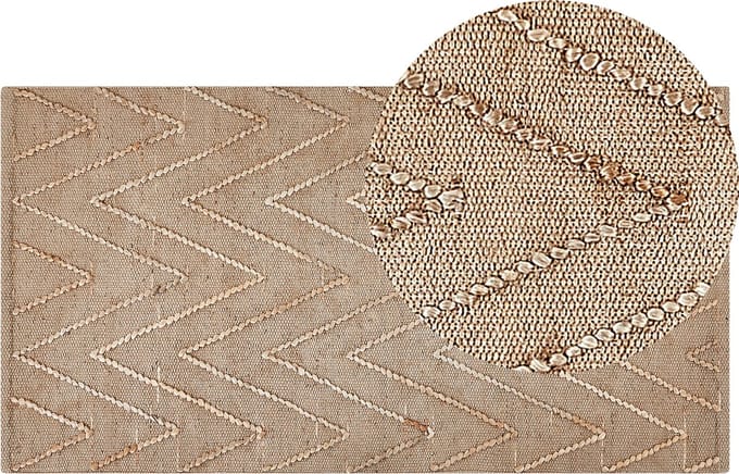 DADAY - Jute vloerkleed - Beige - 80 x 150 cm - Jute